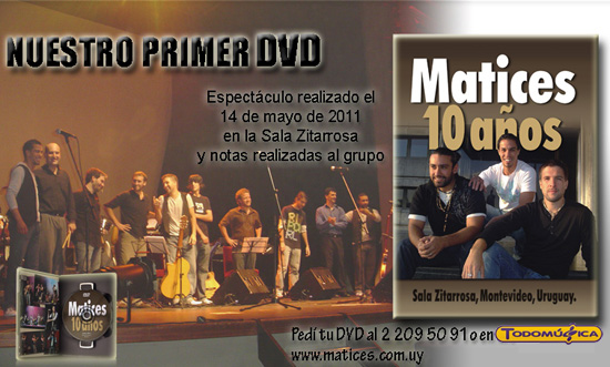 Nuestro Primer DVD Salio nuestro primer DVD. Conseguilo en Todomusica